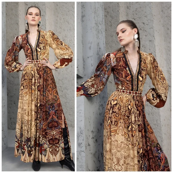 knee length dresses for ladies ALLURA MAXI DRESS  Bhanuni by jyoti